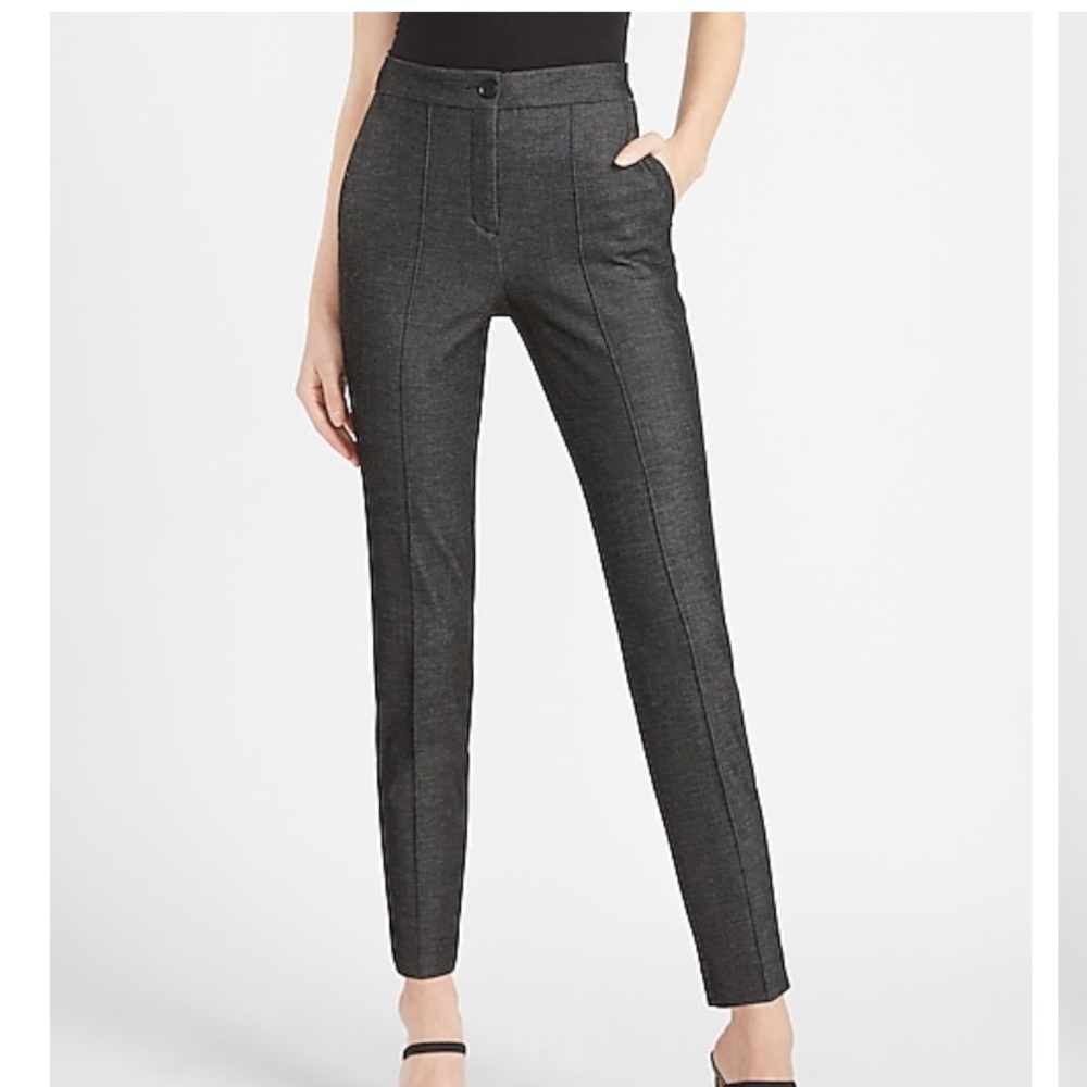 High Waisted Seamed Front Ankle Pant